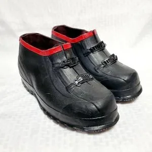 Servus Overshoe Ankle Shoe Plain Ribbed Black/Red Size 10. Servus Overshoe Ankle Shoes Plain Ribbed Black/Red Size 10  main image 4